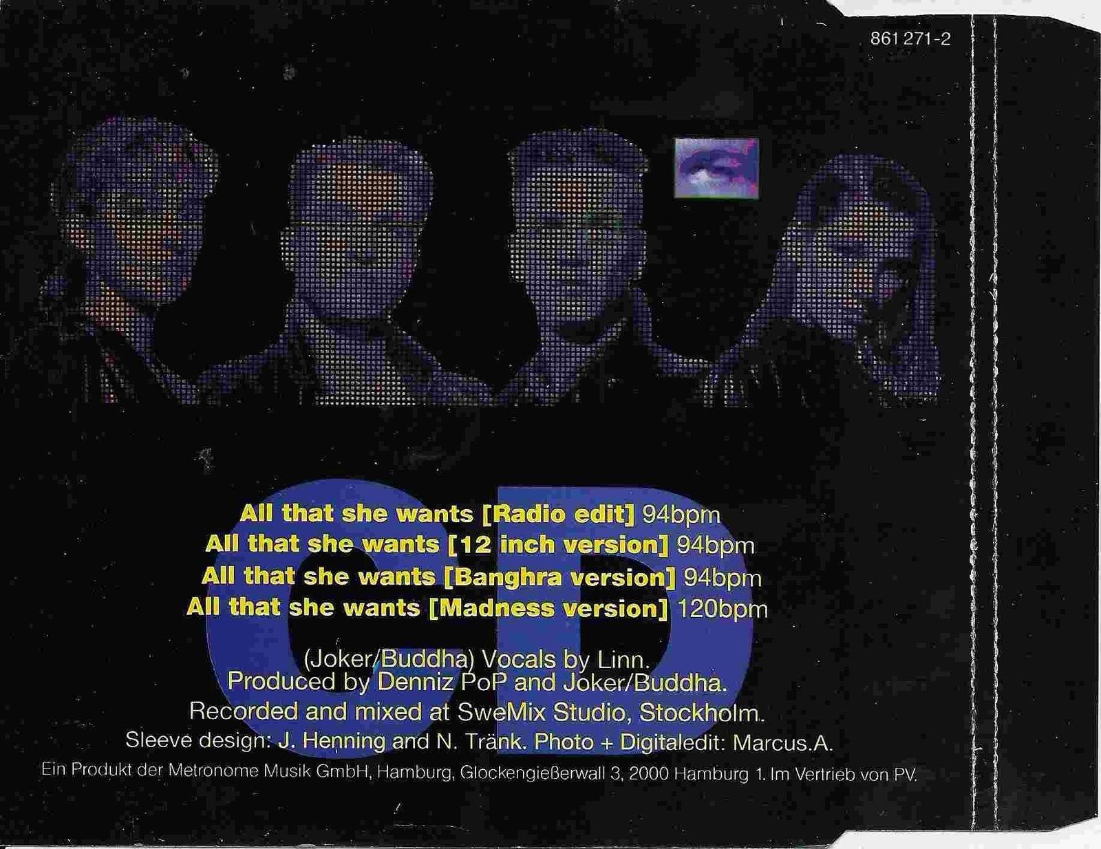 Middle of cover of 862 271 - 2